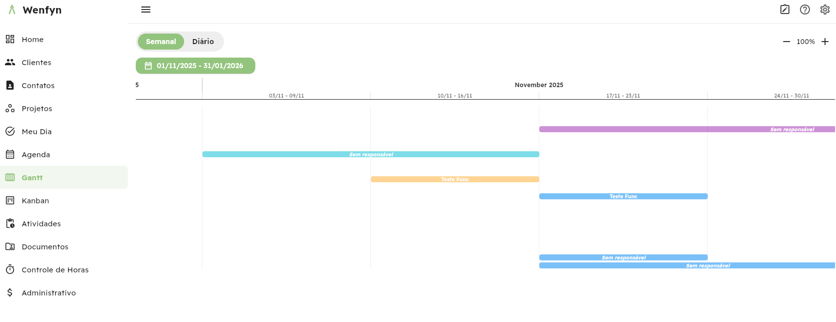 Cronograma do Wenfyn